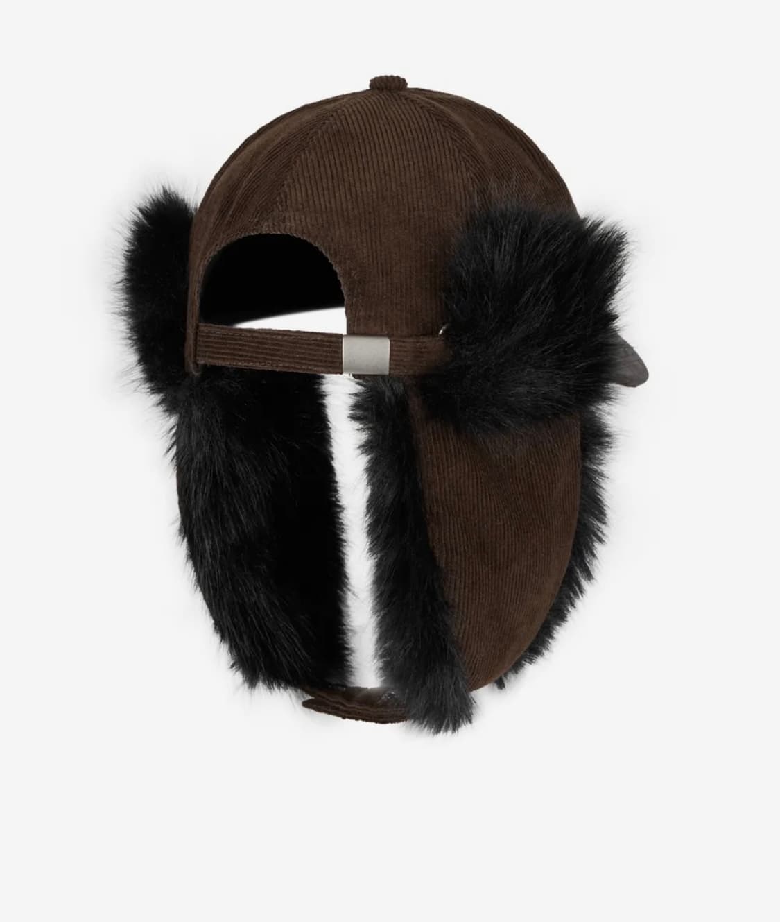 아캄 Leather Mixed Trapper Cap (Brown) 상품이미지3