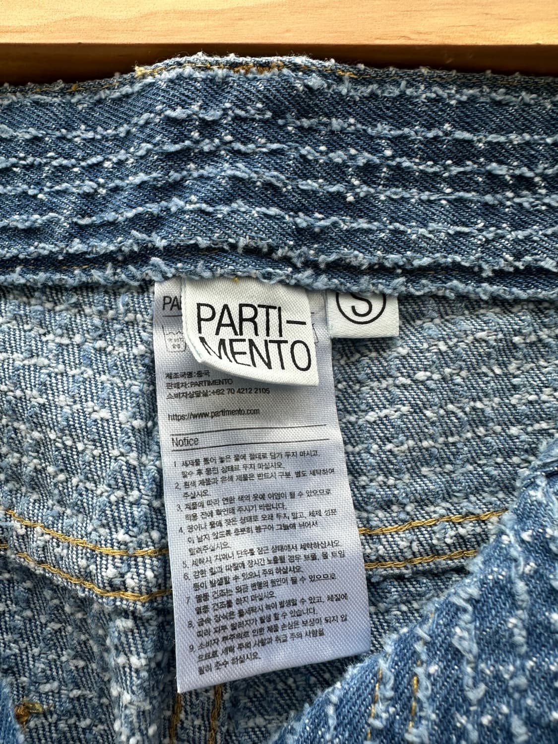 파르티멘토 빈티지 와이드 데님 팬츠 상품이미지5