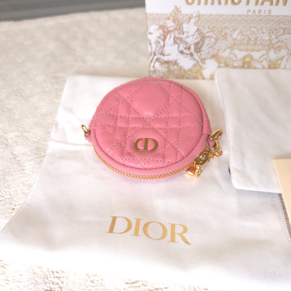 [중고/정품] 디올 까로 라운드 미니 파우치 상품이미지2