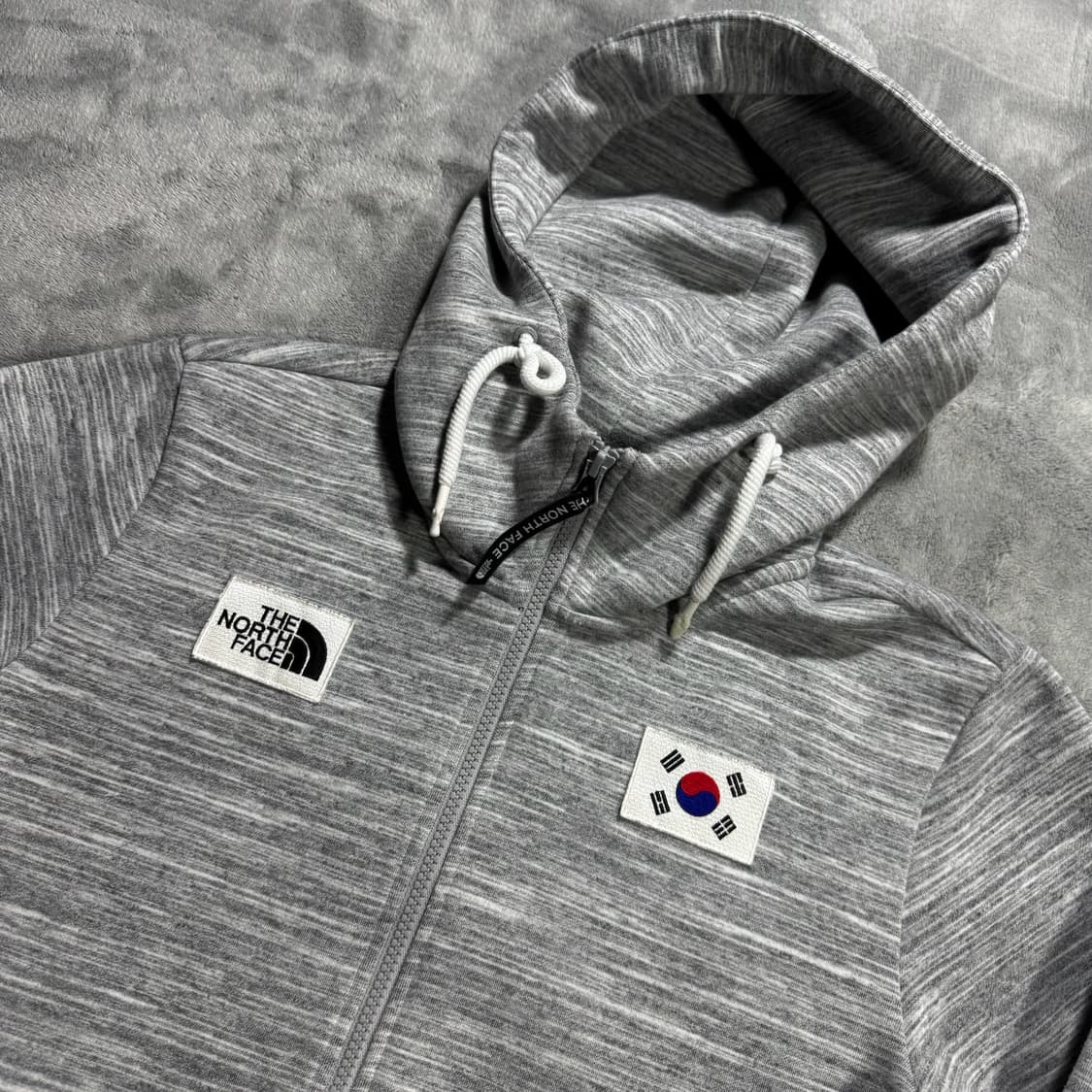 노스페이스 팀 코리아 그레이 후드집업 상품이미지2
