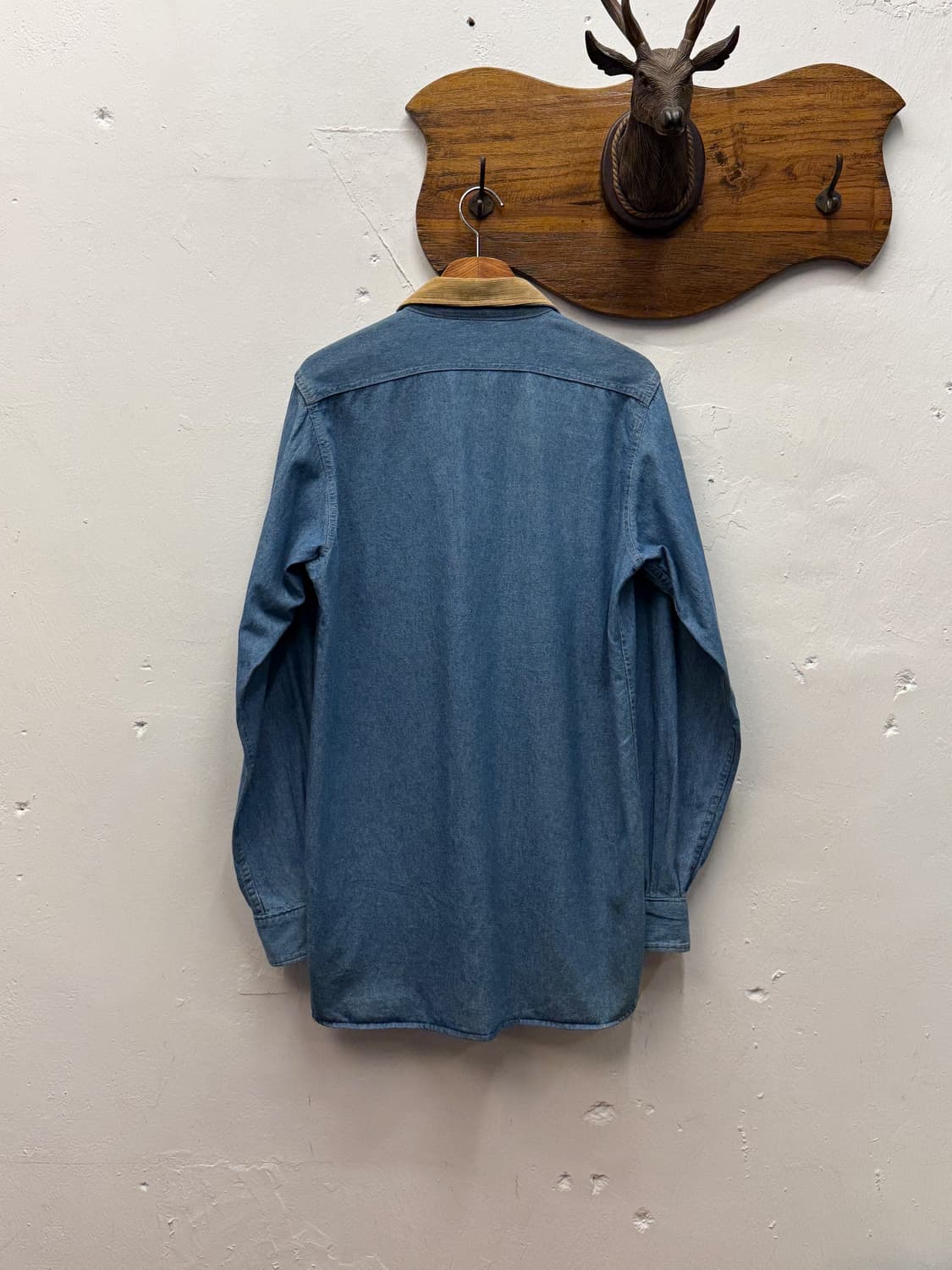 80s USA Five Brother Denim Shirt 상품이미지5