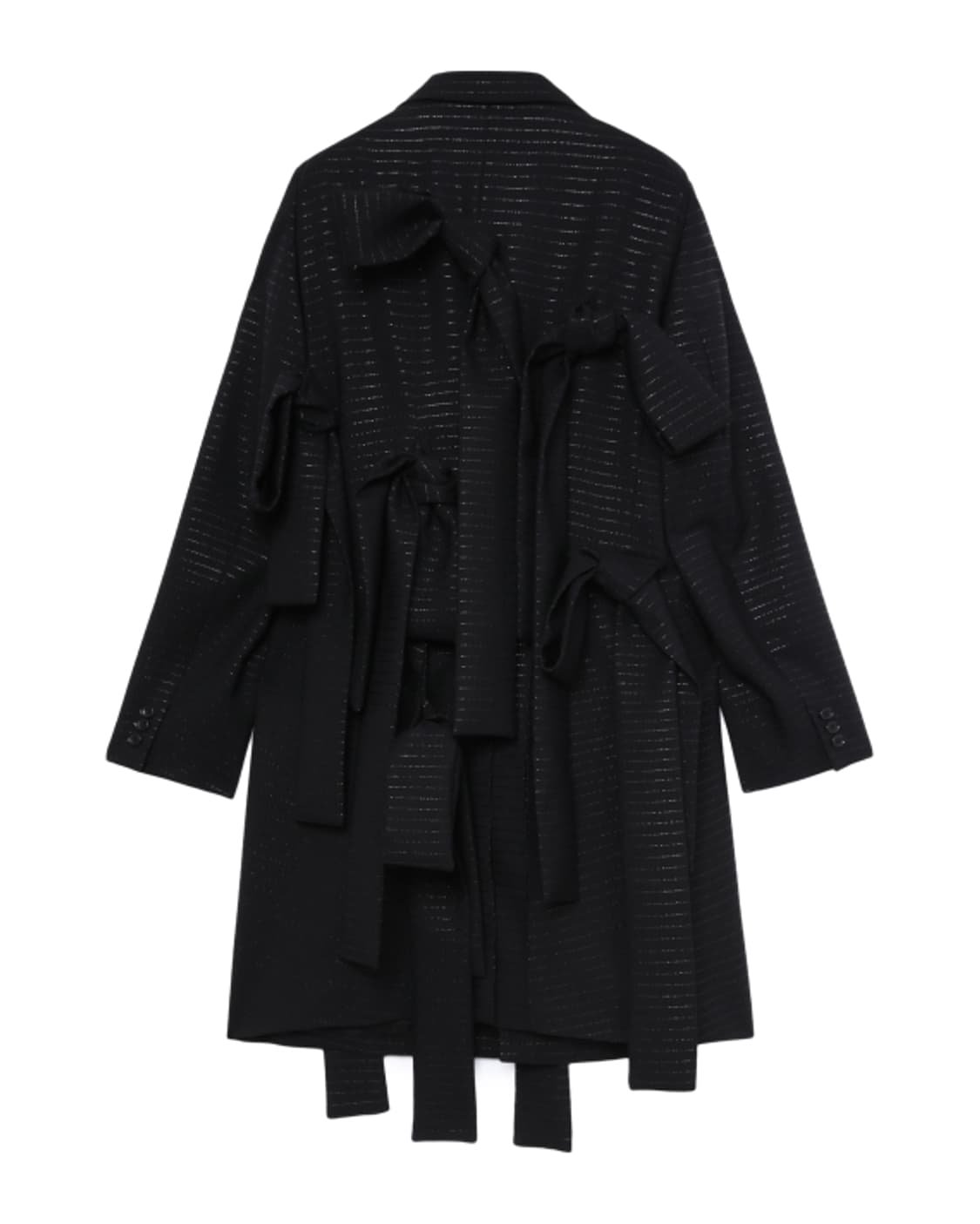 새상품 꼼데가르송 옴므플러스 블랙 벨티드 롱코트 XS 상품이미지3