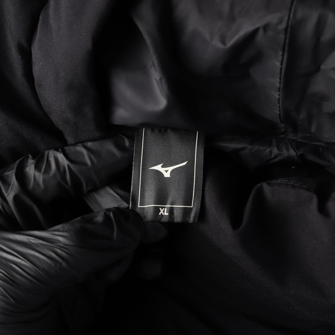 미즈노 빅로고 하프집업 아노락 패딩 블랙 XL 상품이미지5
