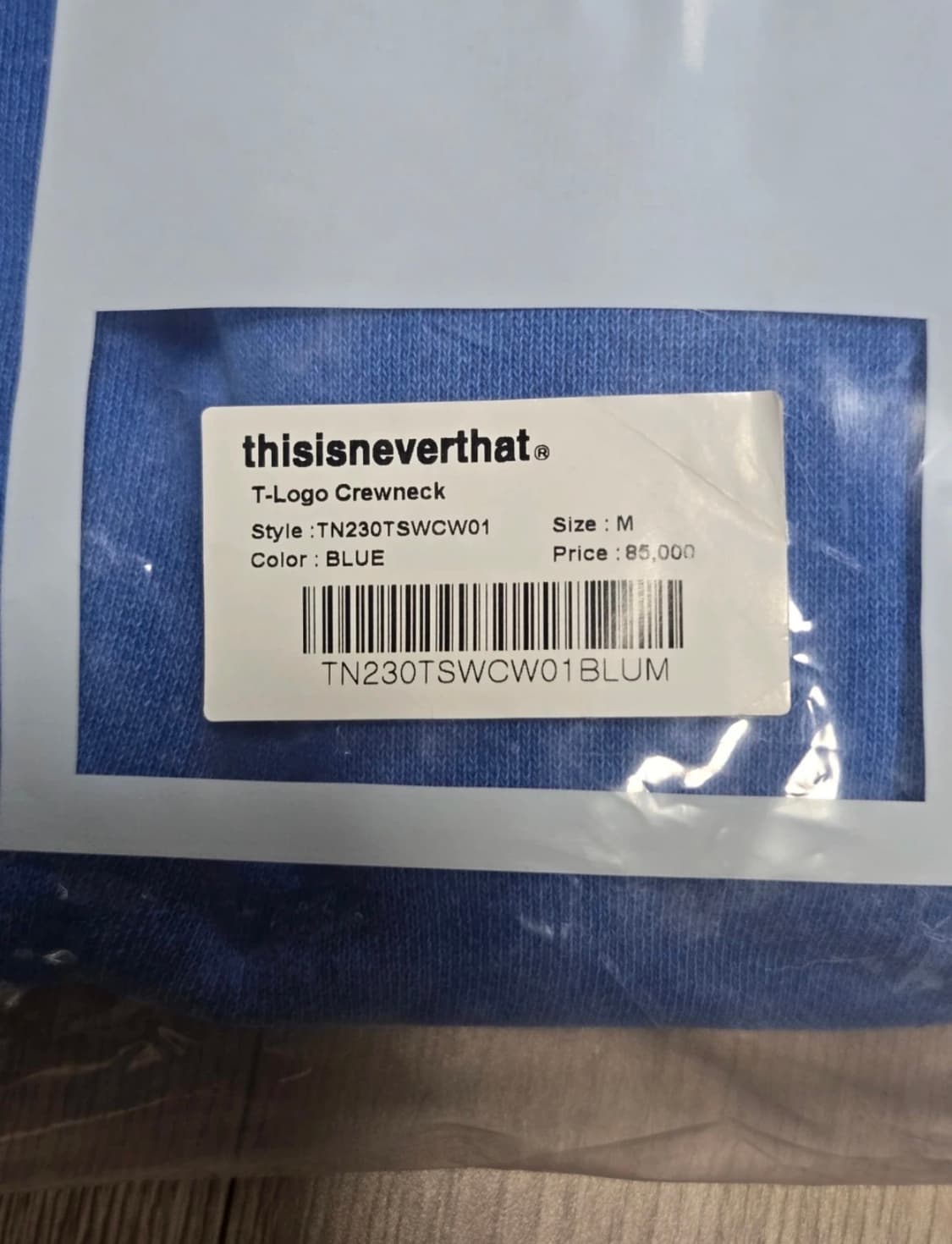 디스이즈네버댓 T-로고 크루넥 스웻셔츠 블루 M 상품이미지5