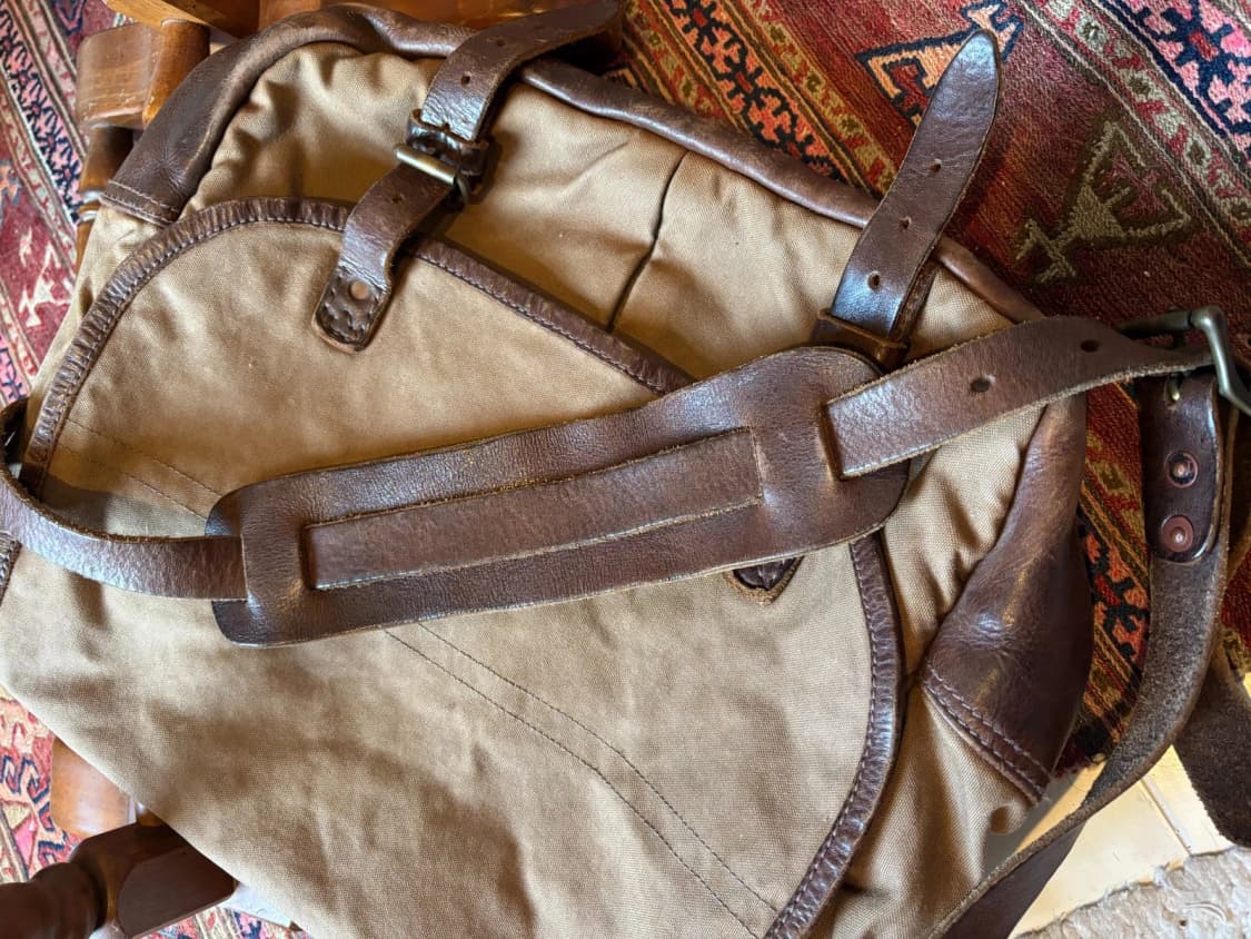 RRL 캔버스 레더 숄더 메신저 백 브라운 상품이미지8