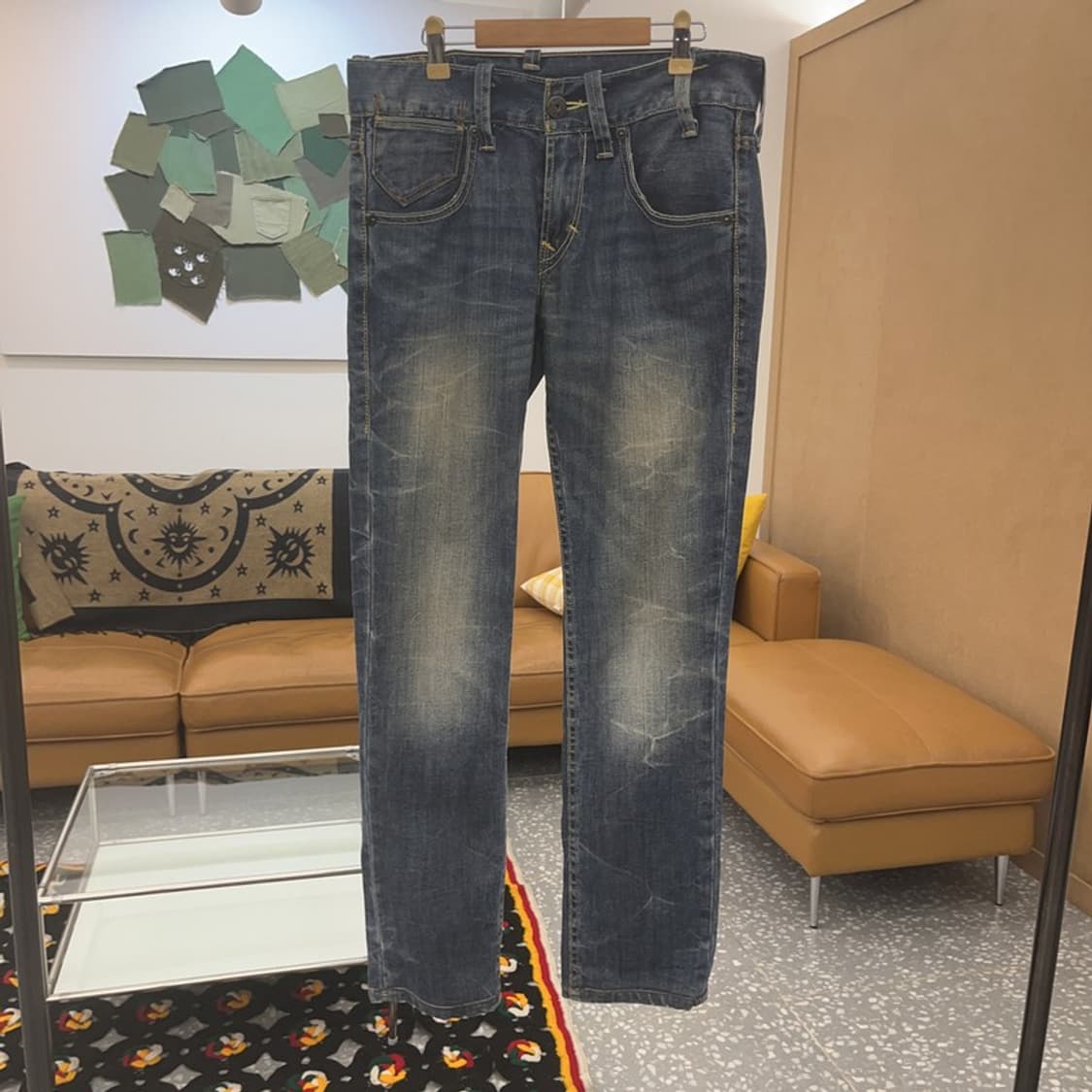 리바이스 568 빈티지 스트릿 크랙워싱 데님팬츠 32인치 C07237 상품이미지3