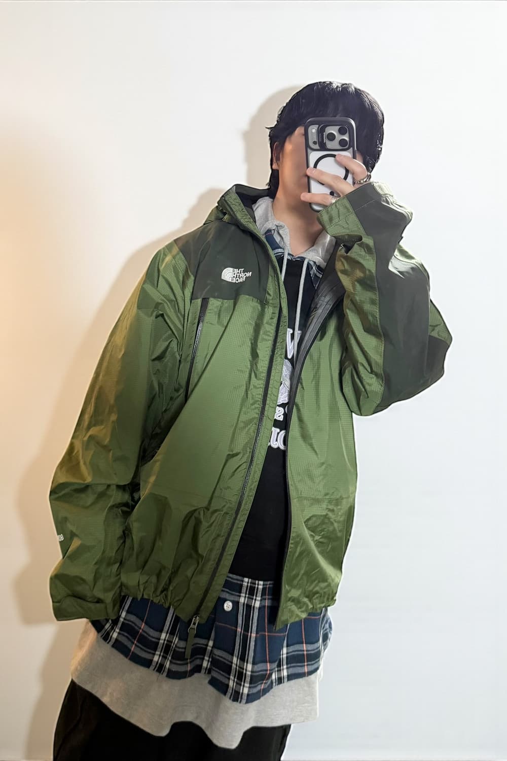 노스페이스 XCR 고어텍스 바람막이 카키 그린 상품이미지1