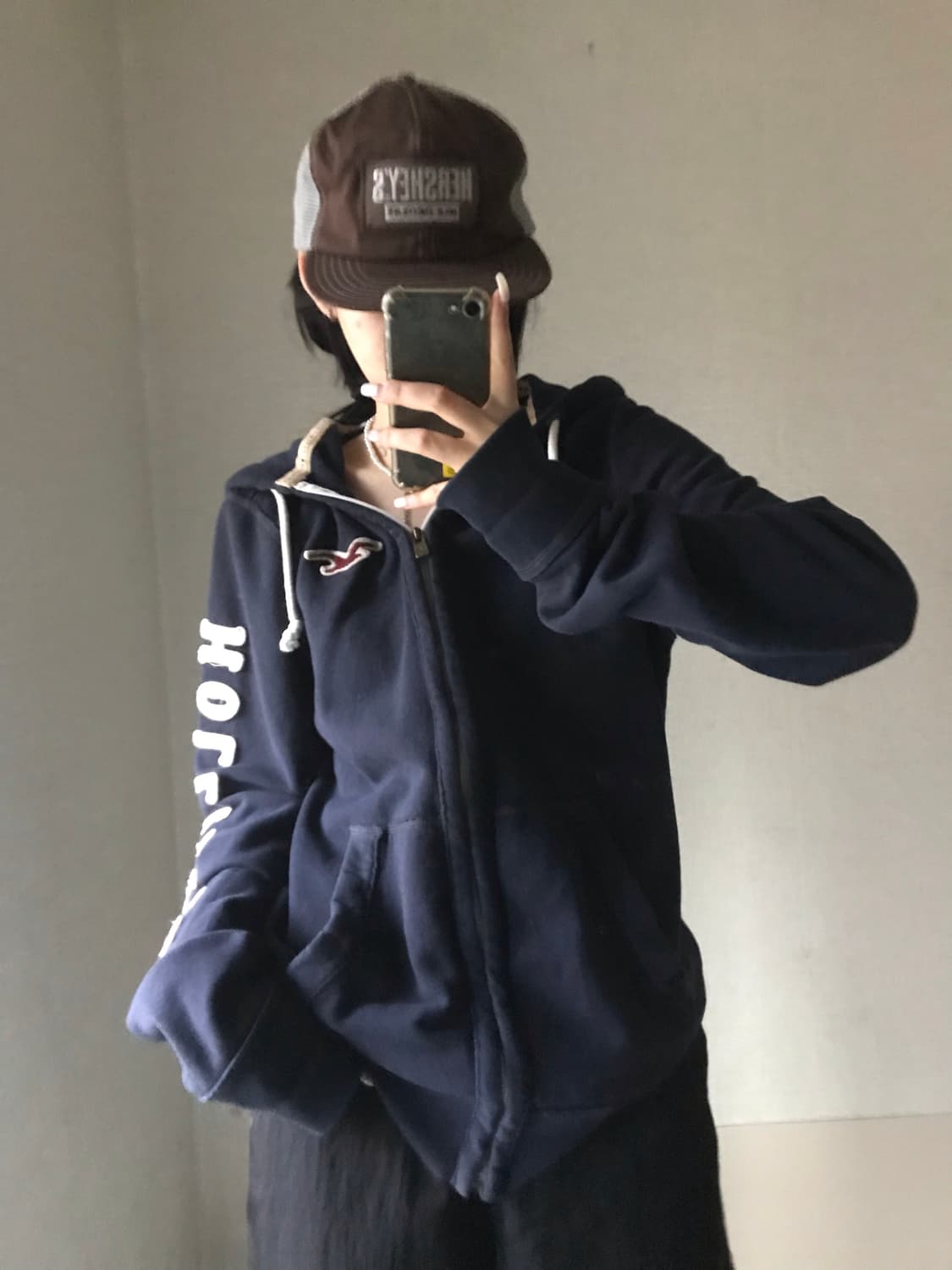 홀리스터 네이비 스티치 후드집업 상품이미지4