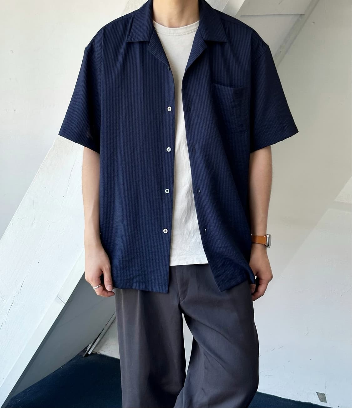 Design sucker fabric H/S shirt 상품이미지8