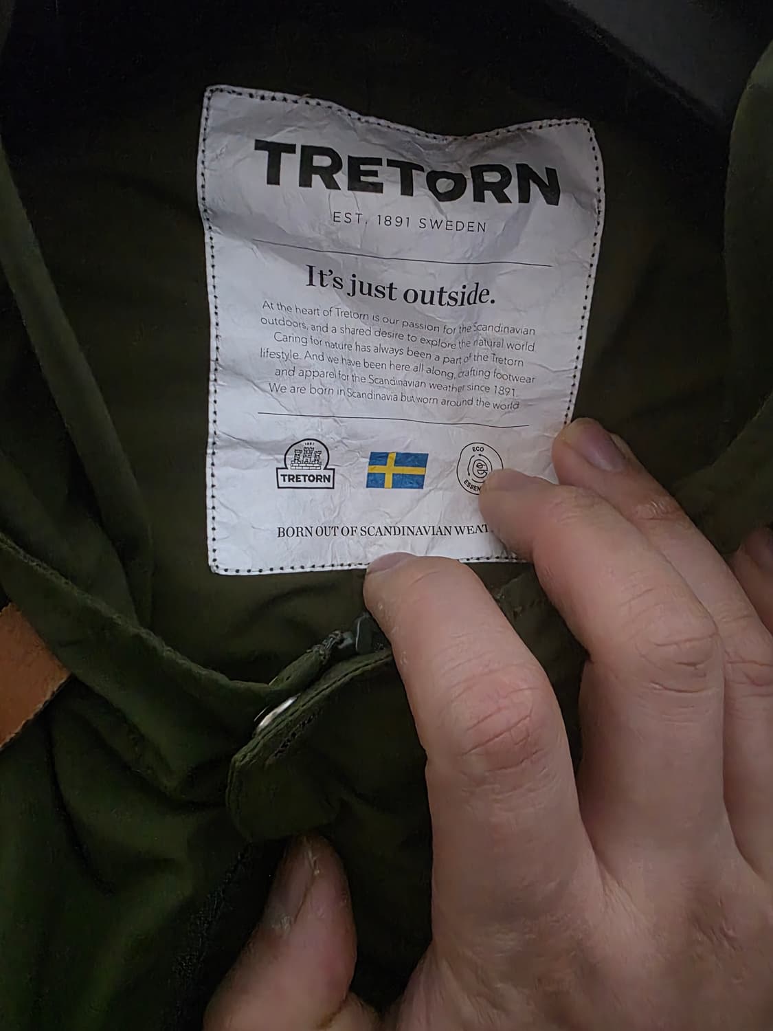 트레통 나일론 피쉬테일 후디 파카 올리브 L 사이즈 상품이미지4