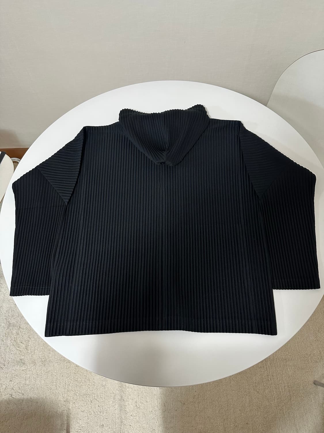 옴므플리세 후드집업/블랙/3 상품이미지3