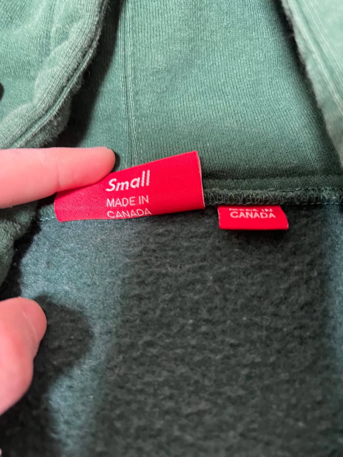 슈프림 S로고 후드집업 그린 스몰 상품이미지4