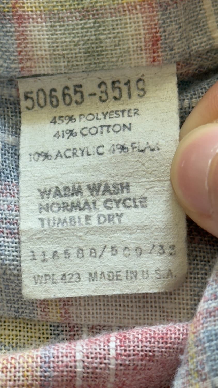 1970s Levi's made in USA 체크셔츠 상품이미지9