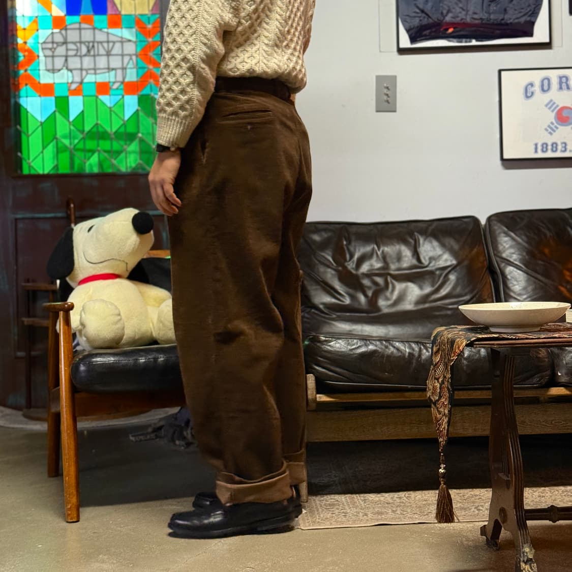 90‘s 폴로 랄프로렌 투턱 코듀로이 팬츠 34 상품이미지8