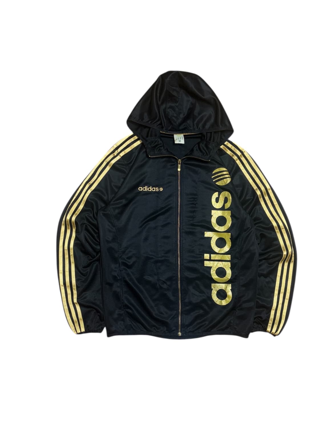 아디다스 블랙 골드 스펠아웃 후드 져지 상품이미지4