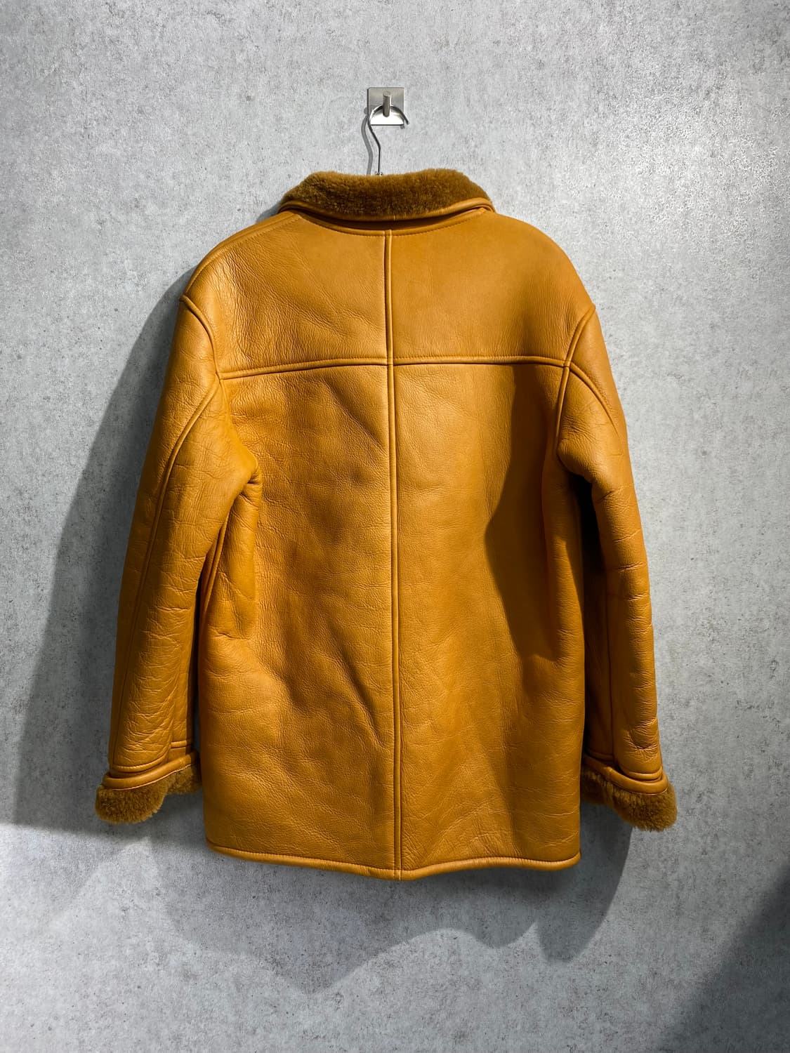 [M] 90s Wind Armor 윈드아머 리얼레더 시어링 카코트 상품이미지4