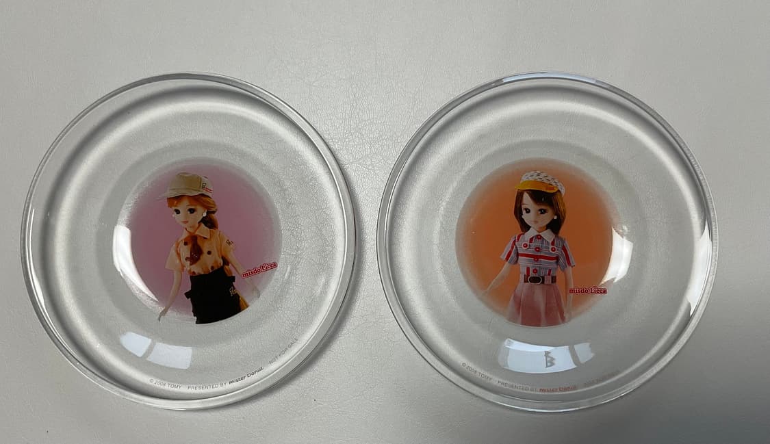 리카짱x미스터도넛 콜라보 유리그릇 상품이미지1