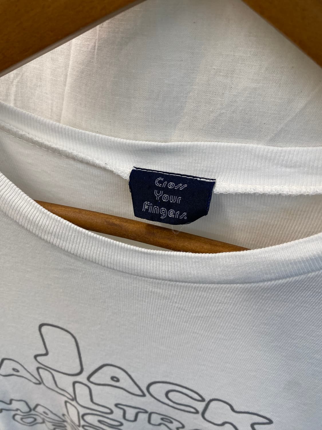 화이트 레터링 반팔티셔츠(M) 상품이미지7