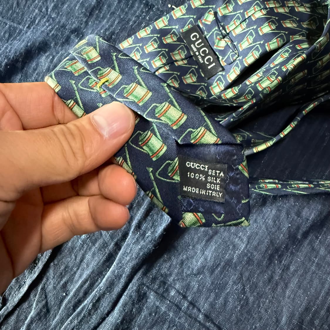 구찌 워터링 캔 실크타이 상품이미지6