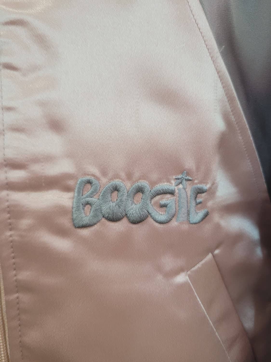 앤디아더 MA-1 핑크 배색 크롭 블루종 자켓 55~66 상품이미지4