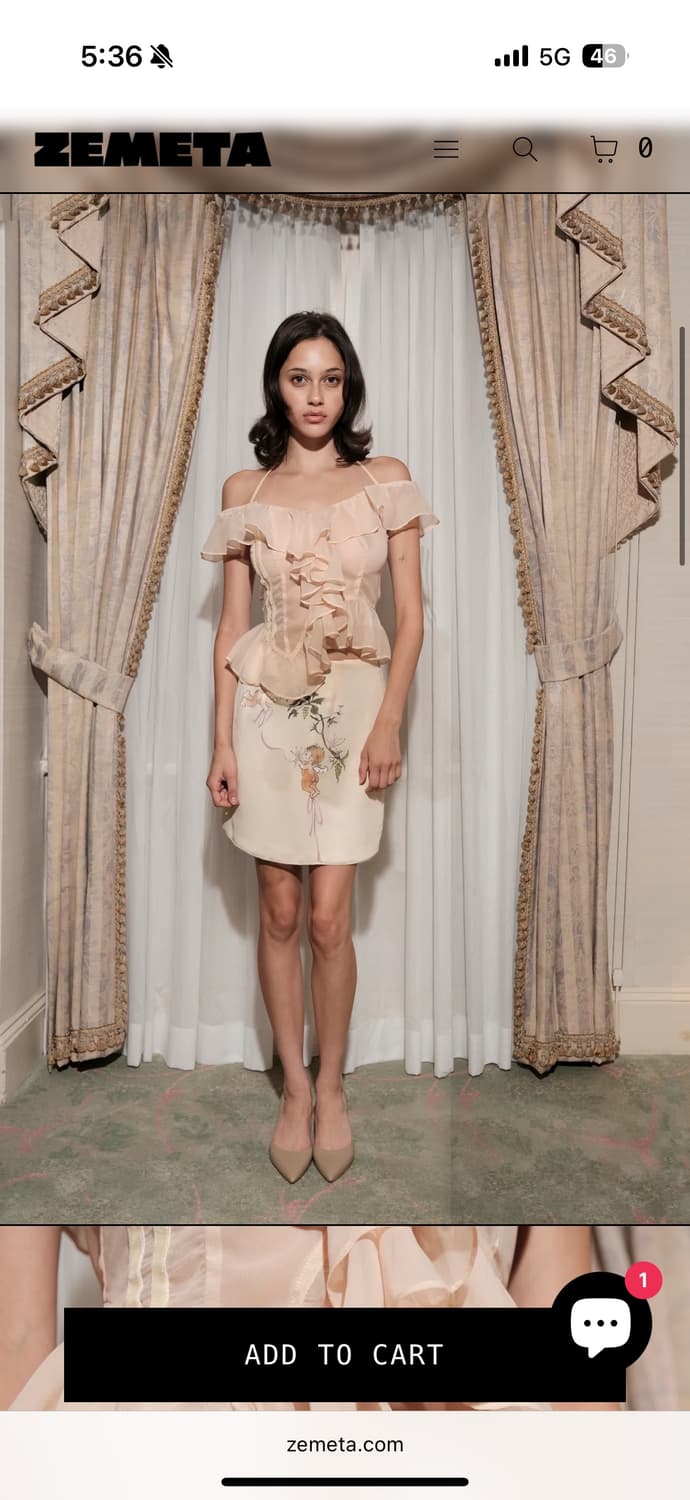 ZEMETA cupid chiffon skirt S 큐피드 쉬폰 스커트 상품이미지2