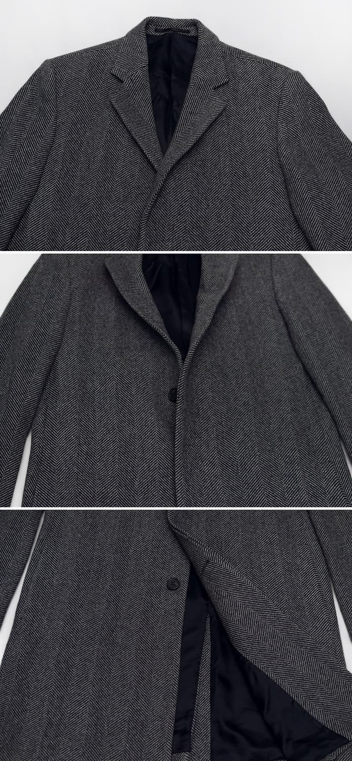 코스 (COS) 울헤링본 싱글 발마칸 코트 (48 / 95-100) 상품이미지4