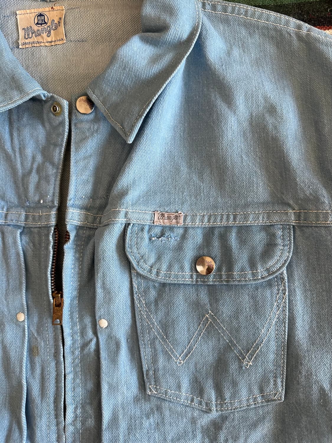 60s USA 빈티지 랭글러 22MJZ 셀비지 데님 자켓 24MJZ 상품이미지4