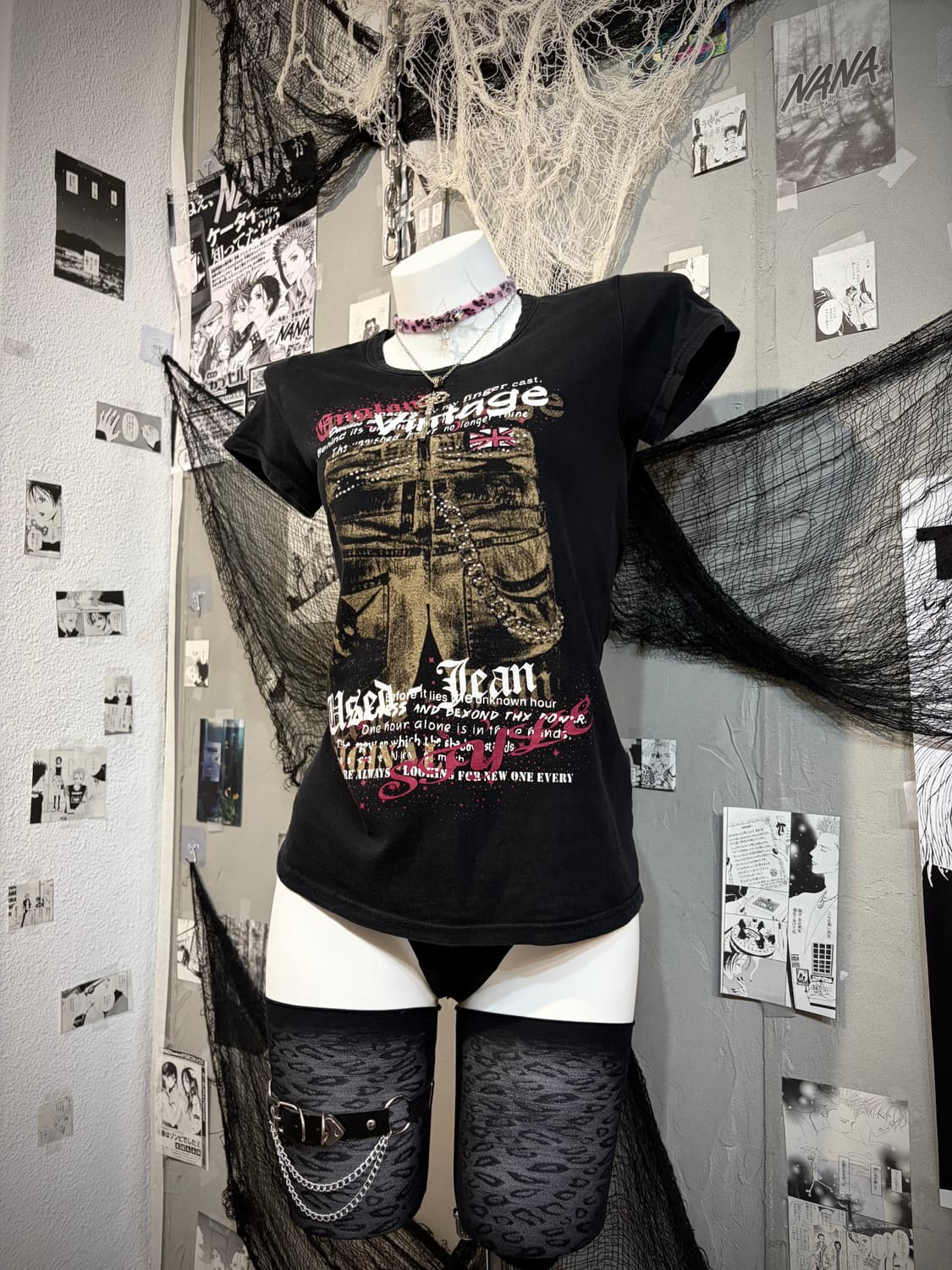 Y2K cubic Gothic Printing short sleeve 상품이미지8