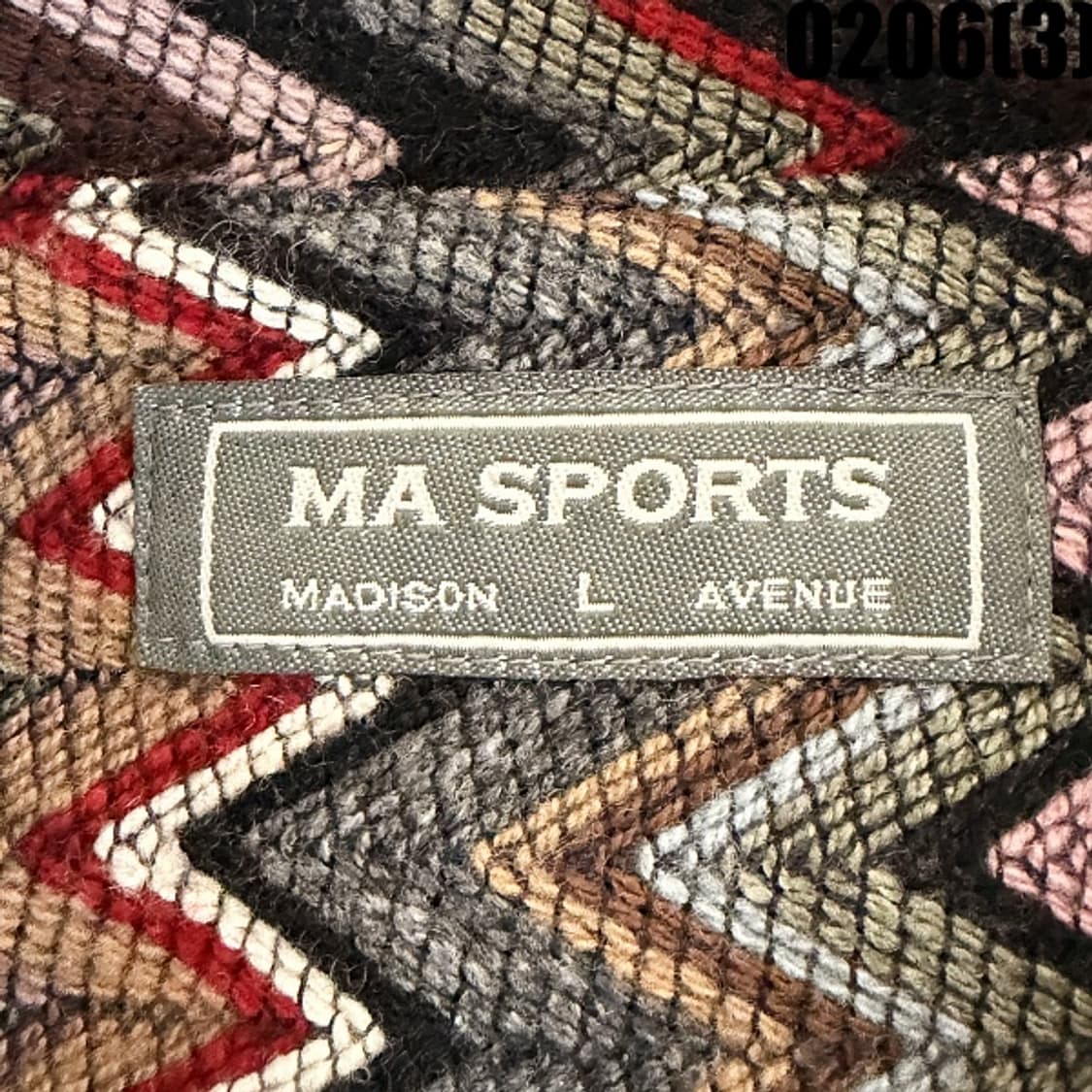 [L] MA SPORTS 여성 지그재그 패턴 니트 자켓 0206(3) 상품이미지3