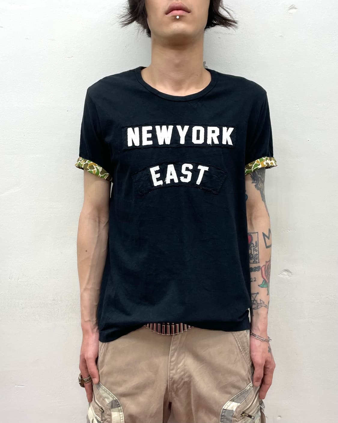 Sleeve Camo New York Black T-shirt  상품이미지1