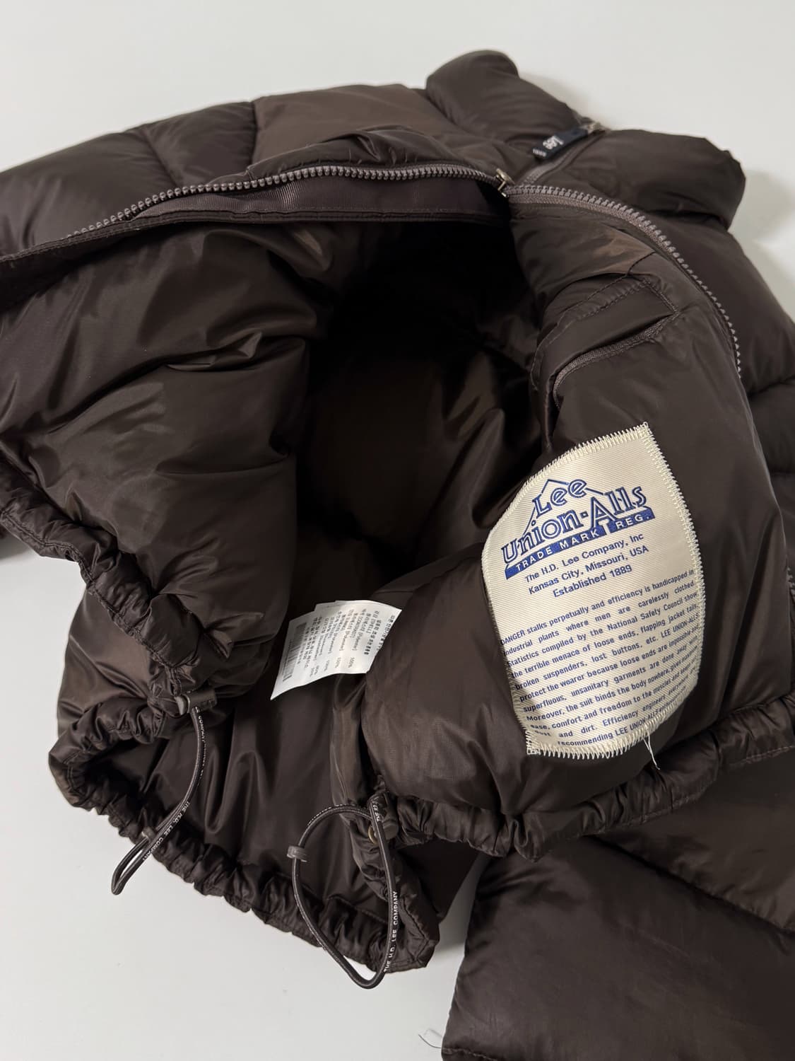 리 LEE 23fw 딥브라운 릿지 투웨이 다운 패딩 상품이미지5