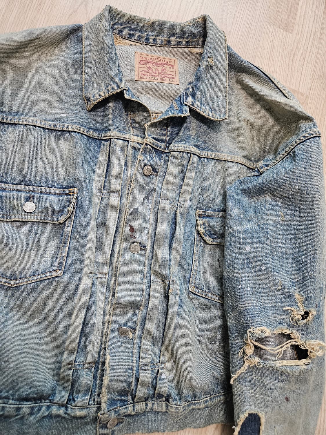 세인트미카엘 x 베르베르진 데님자켓 42 상품이미지3