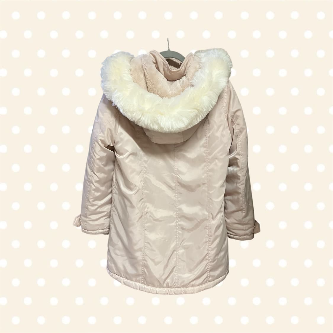 datura 비쥬 버클 퍼 연베이지 파카 패딩 갸루 오네갸루 일브 고전 상품이미지4