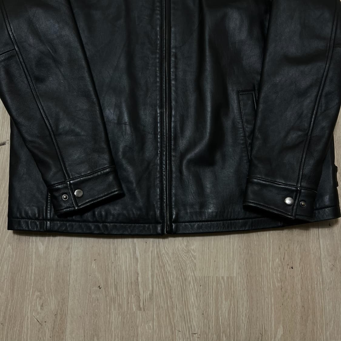 남성 천연 양가죽 싱글 라이더 가죽자켓 L/100  상품이미지3