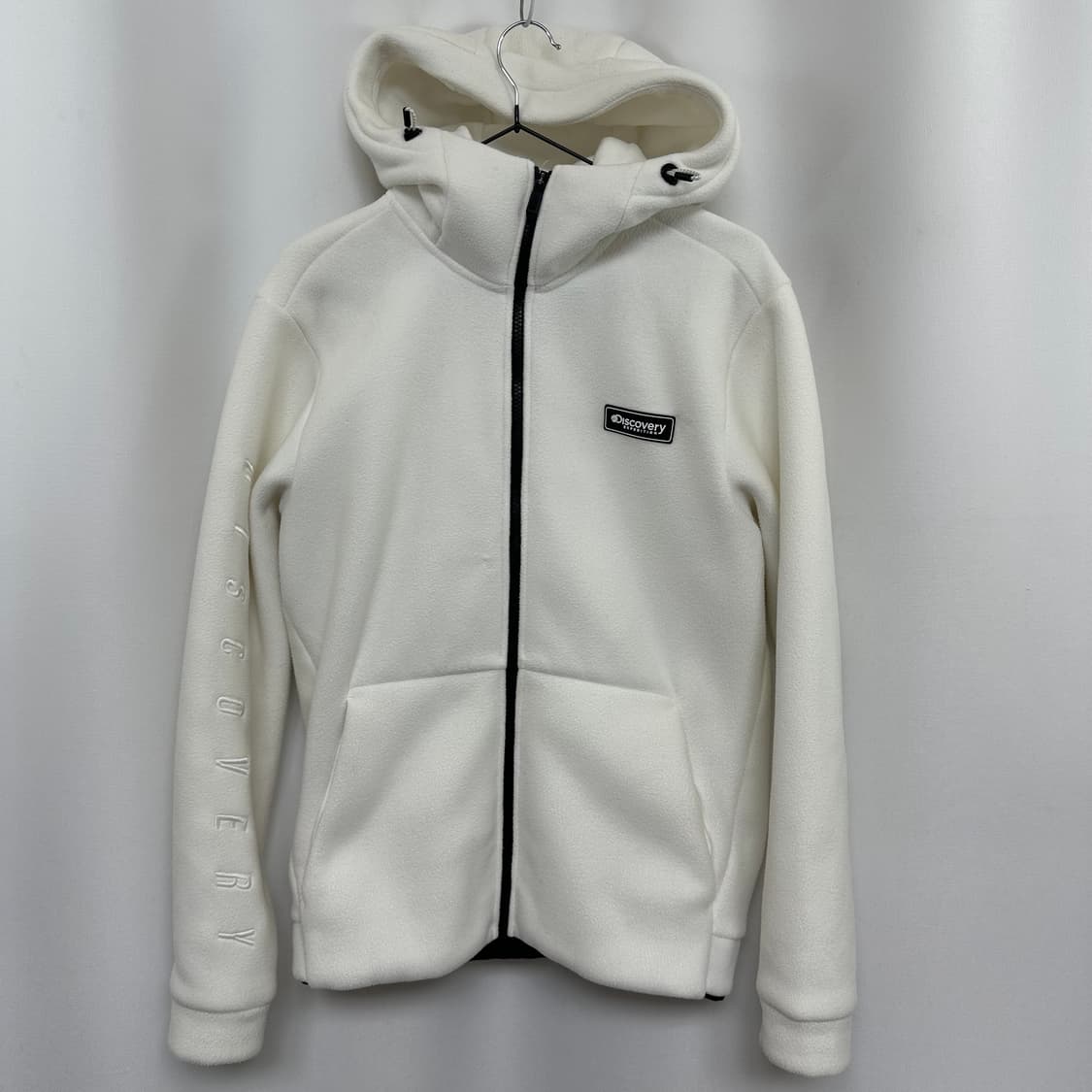 디스커버리 남자 기모 후드 집업 자켓 화이트 95 상품이미지1