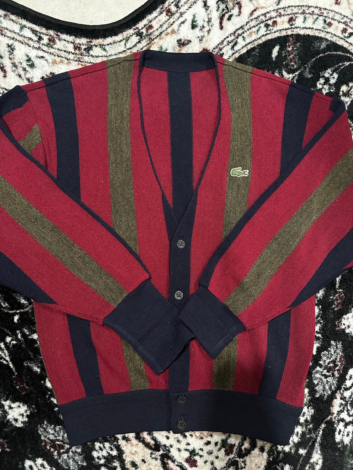 LACOSTE 라코스테 스트라이프 패턴 가디건 상품이미지1