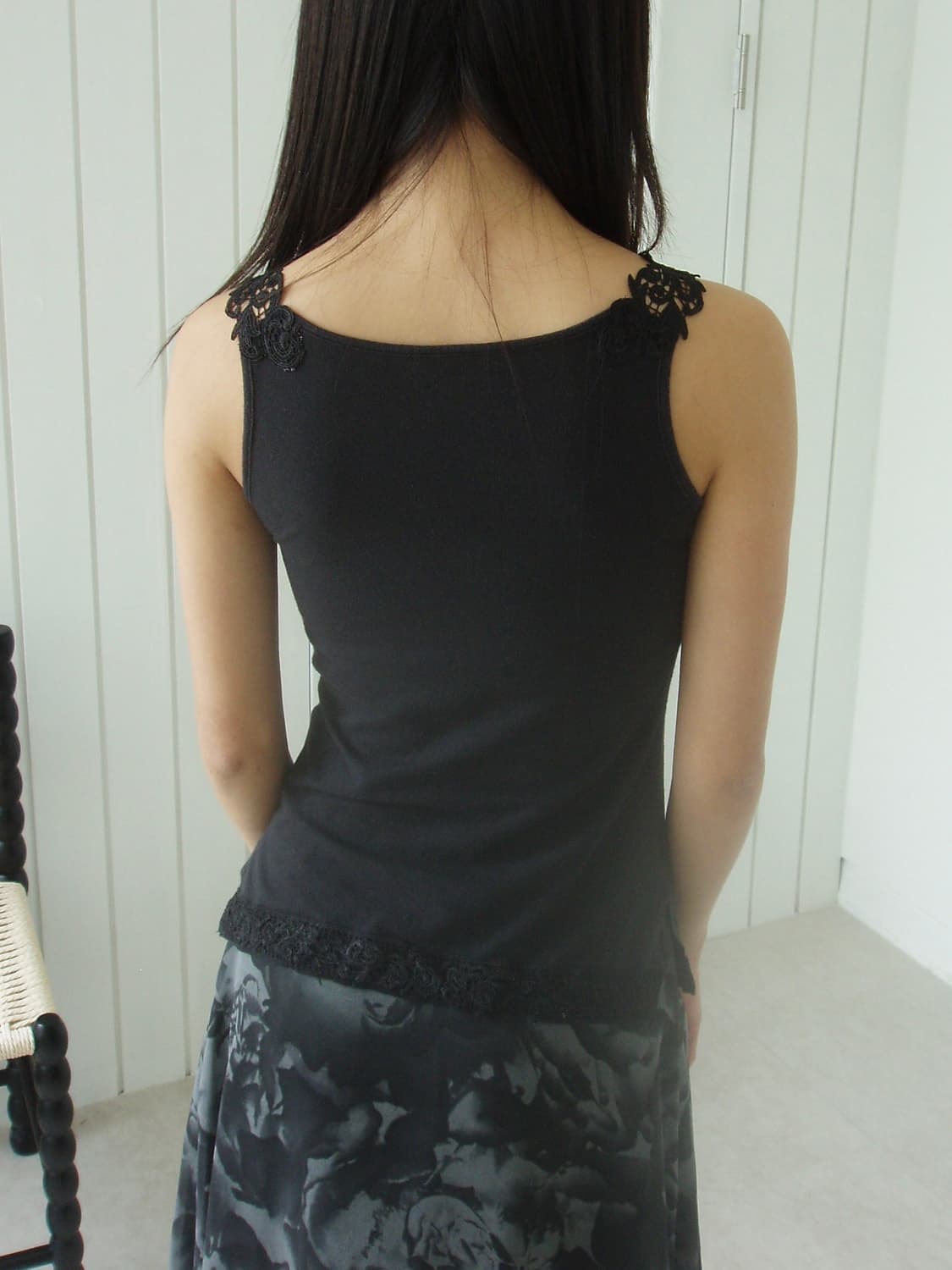 Black lace sleeveless 상품이미지2