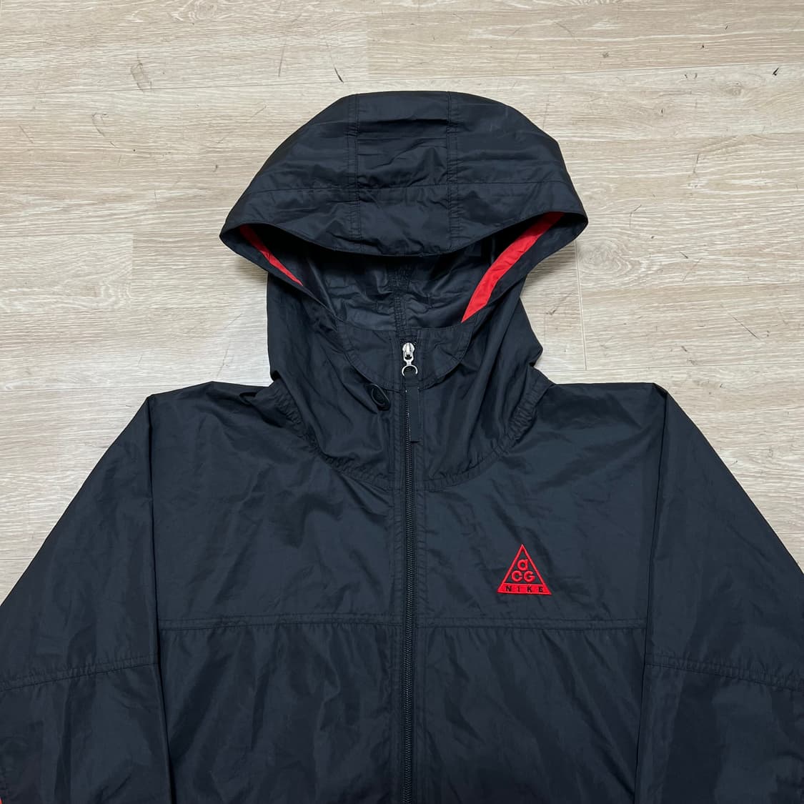 나이키 ACG 남성 투톤 배색 아노락 후드자켓 [블랙/레드] XL/105 상품이미지2