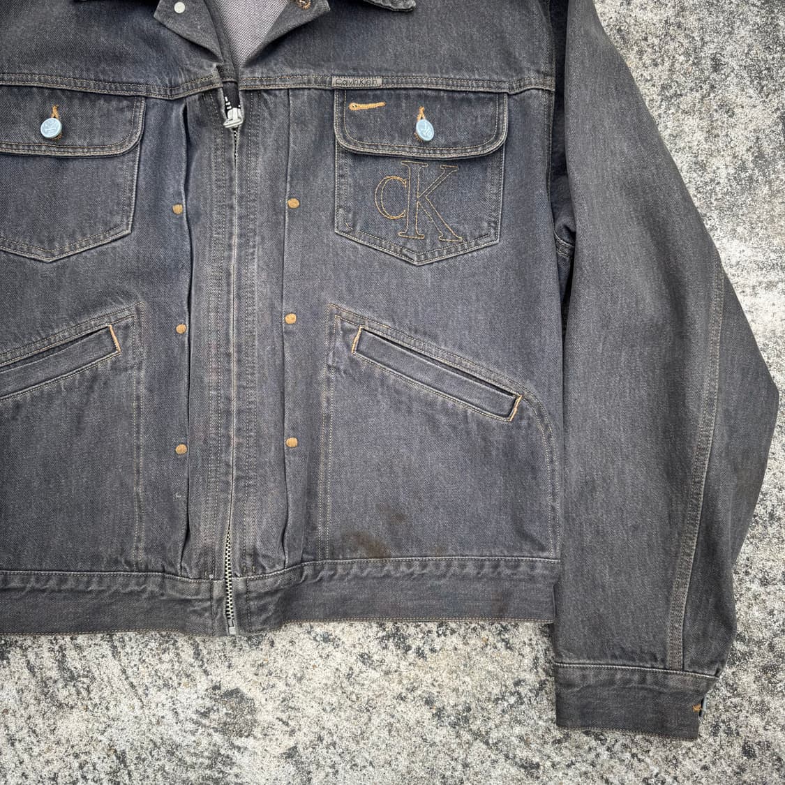 [L~XL] CK 켈빈클라인 11mjz 데님 트러커 자켓 상품이미지5