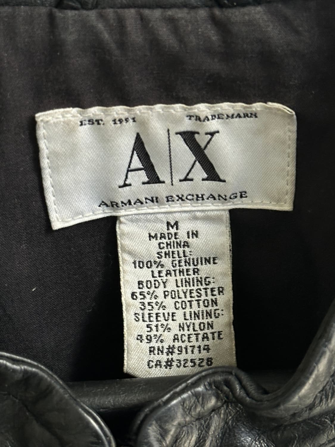 아르마니 레더 카페레이서 자켓 빈티지 레더 자켓 상품이미지9