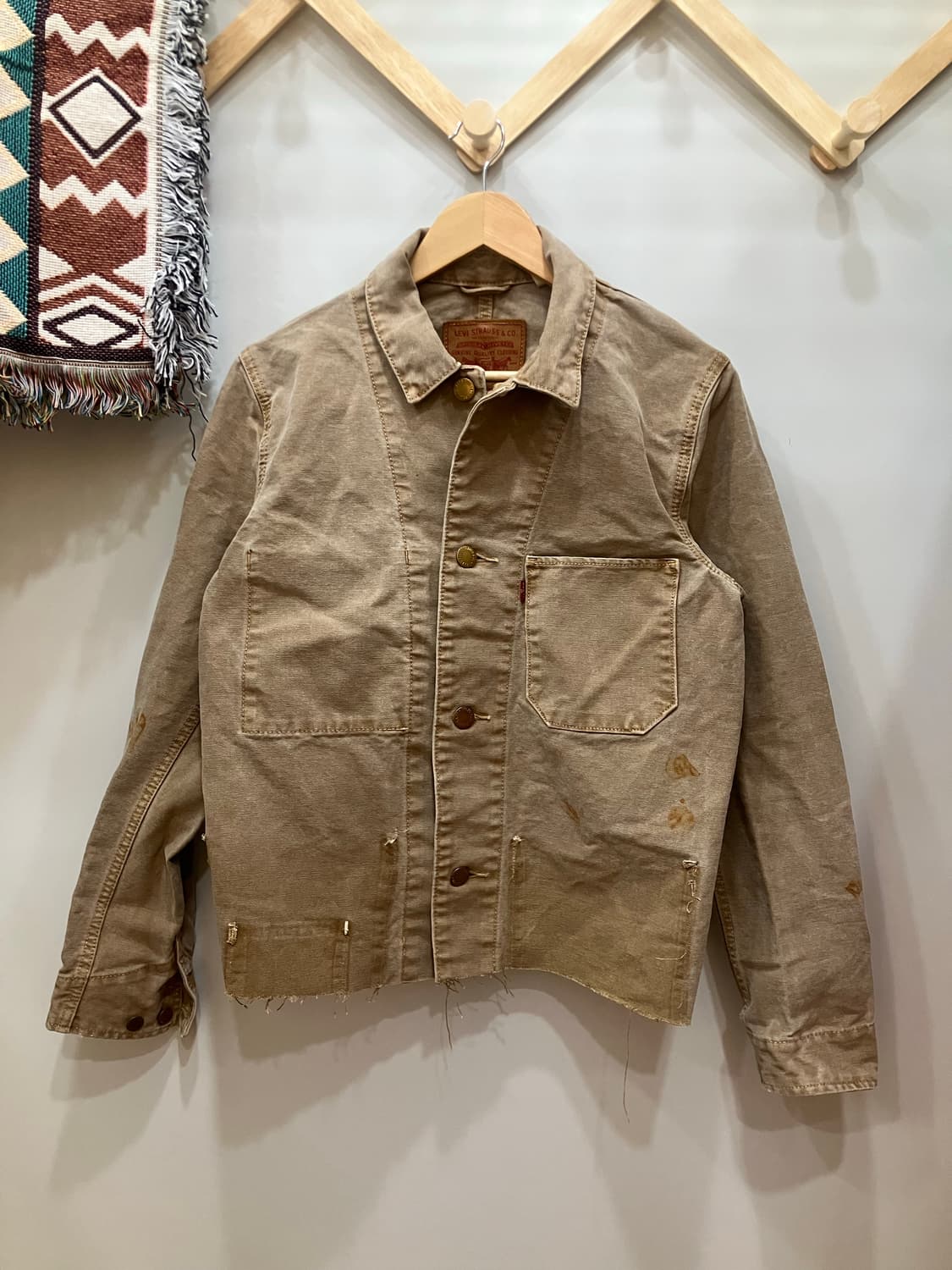 LEVIS 리바이스 캔버스 커팅자켓 S 상품이미지1