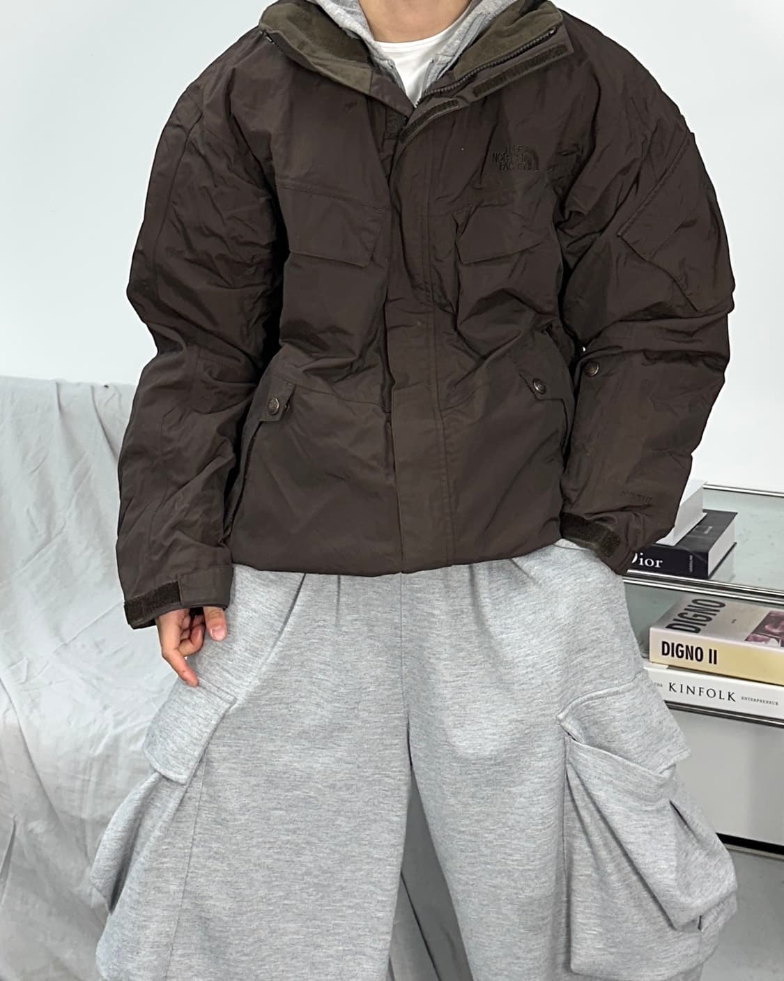 노스페이스 브라운 하이벤트 바람막이 M 상품이미지2