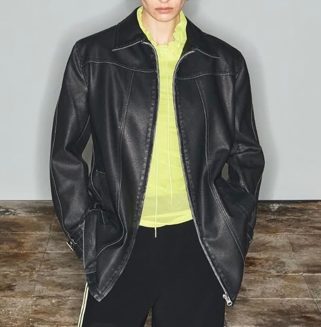 ECO-LEATHER PRINT JACKET 상품이미지1