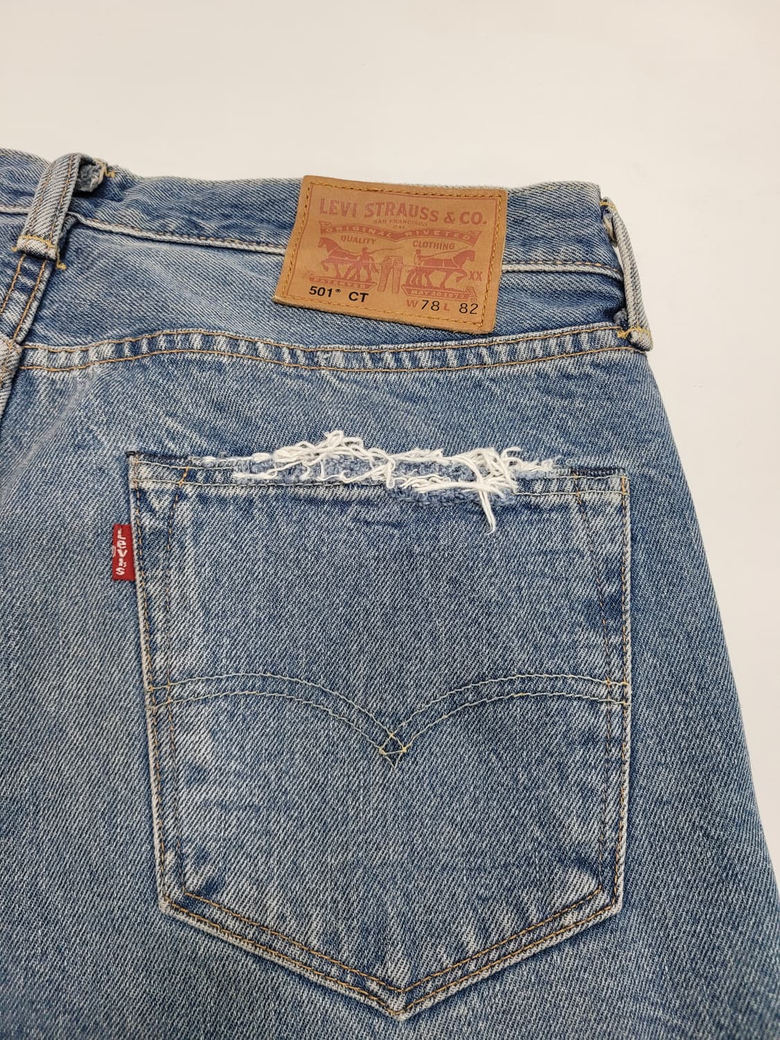 LEVI'S 리바이스 501CT 데미지 데님 청바지 / 남 78 (31) 상품이미지4