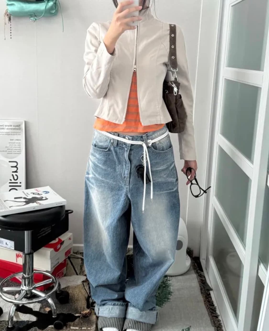 와이드 데님 진 상품이미지1