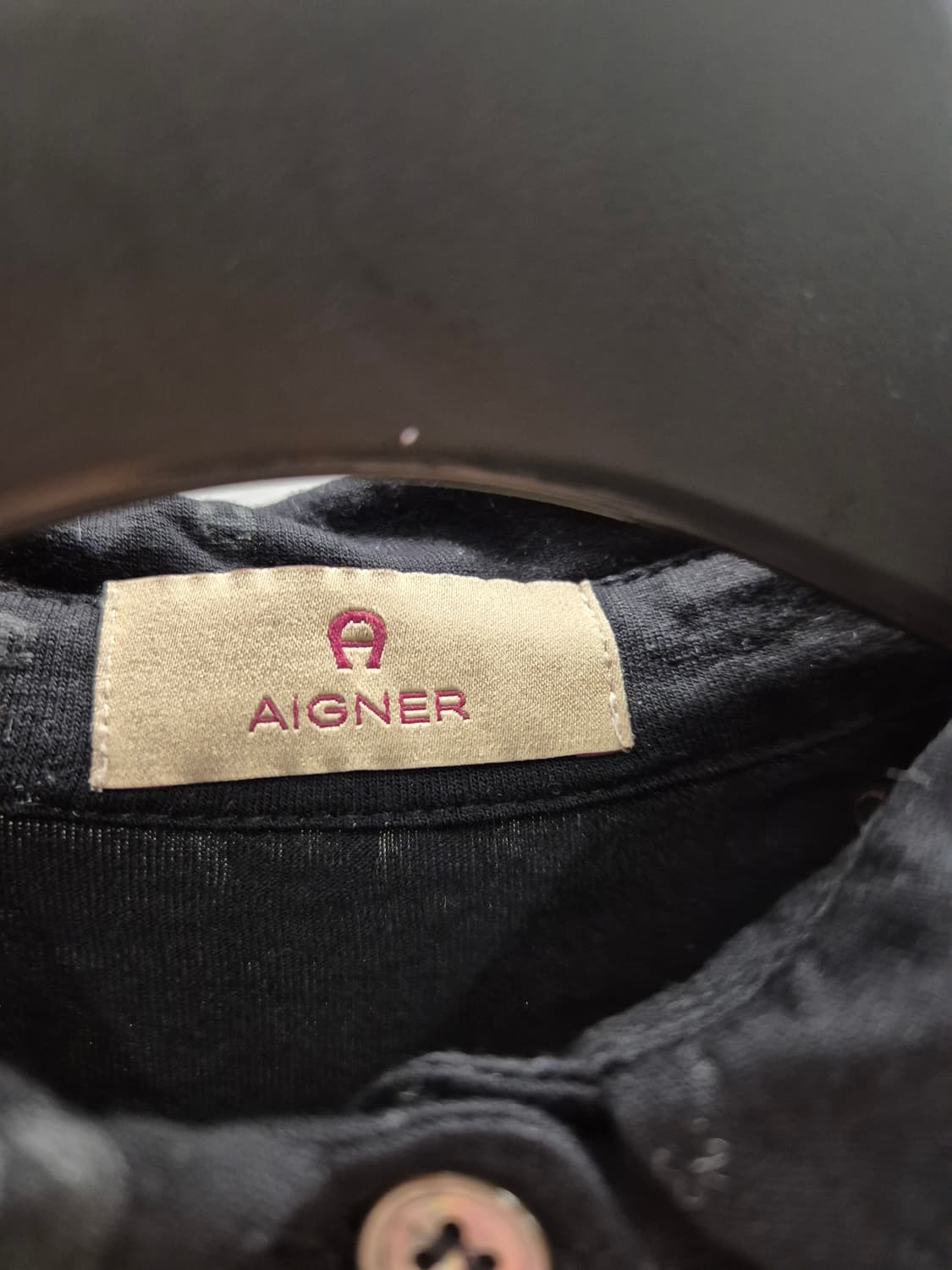 AIGNER 블랙 로고 패턴 셔츠 상품이미지5
