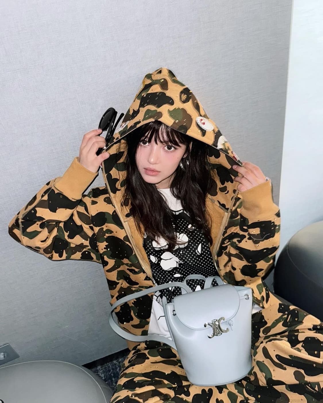 베이프 카모 샤크 후드집업 상품이미지1