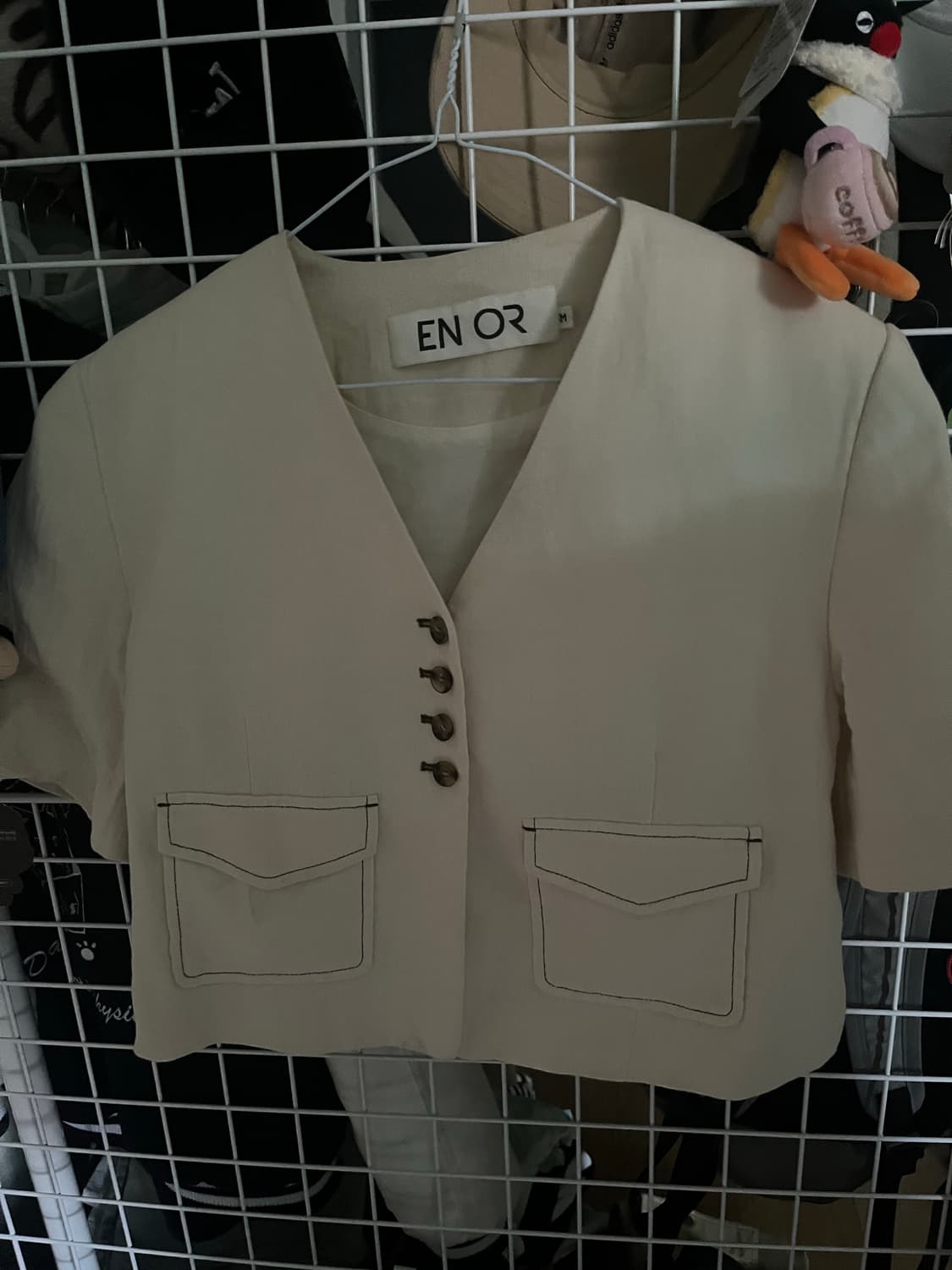 엔오르 SINGLE STITCH DETAILED CROP JACKET 상품이미지1