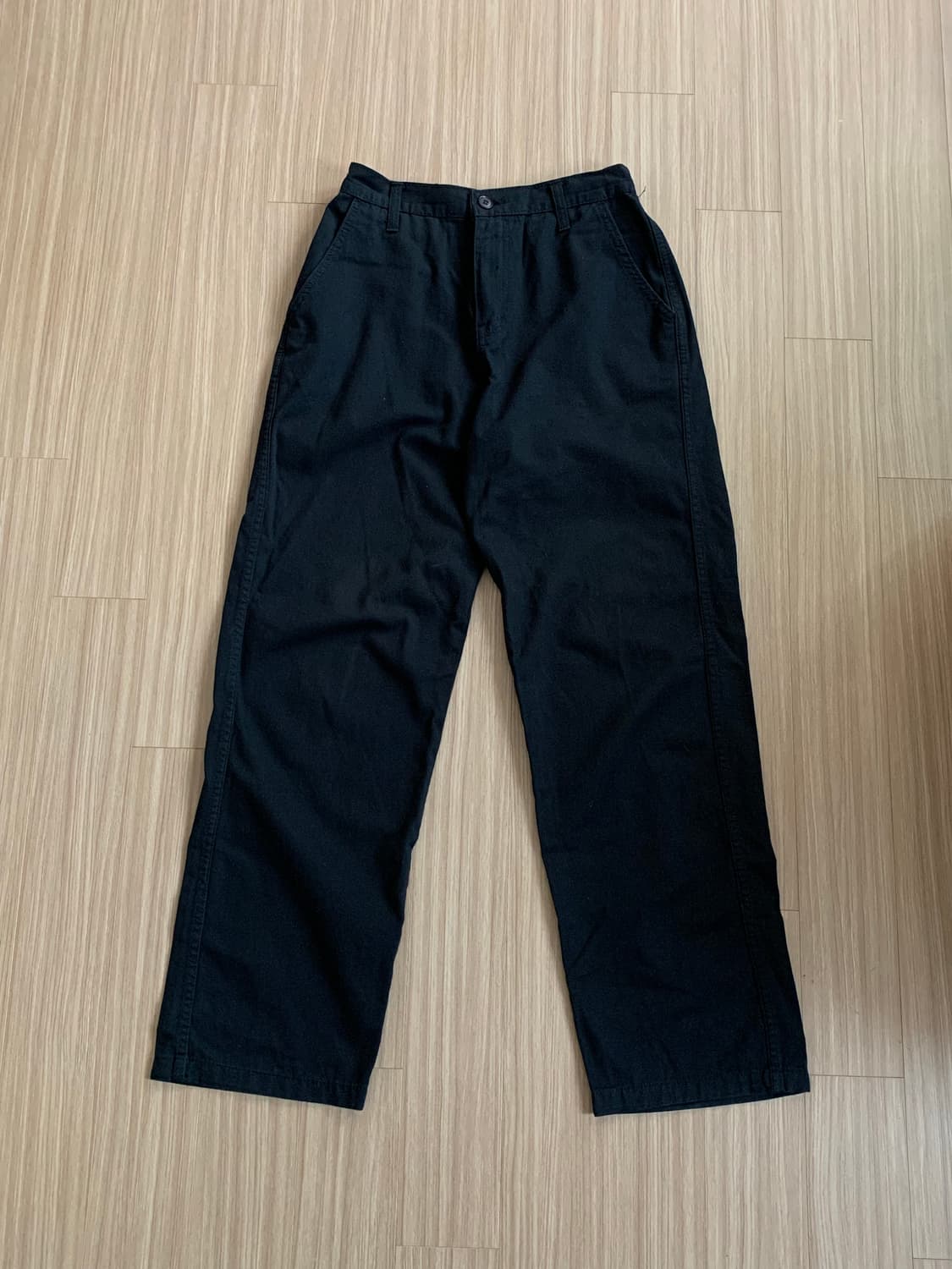 블랙 면 팬츠 상품이미지3