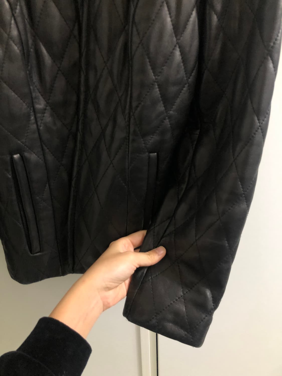 퀼팅 레더 자켓 상품이미지5